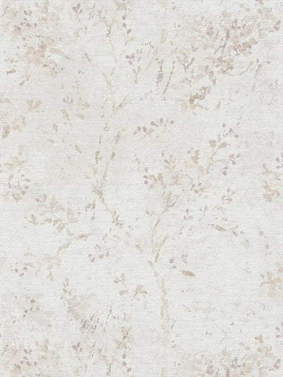 Tapetes ar ziedu rakstu akvareļu stilā - pelēka, taupe, 1406327 AS Creation