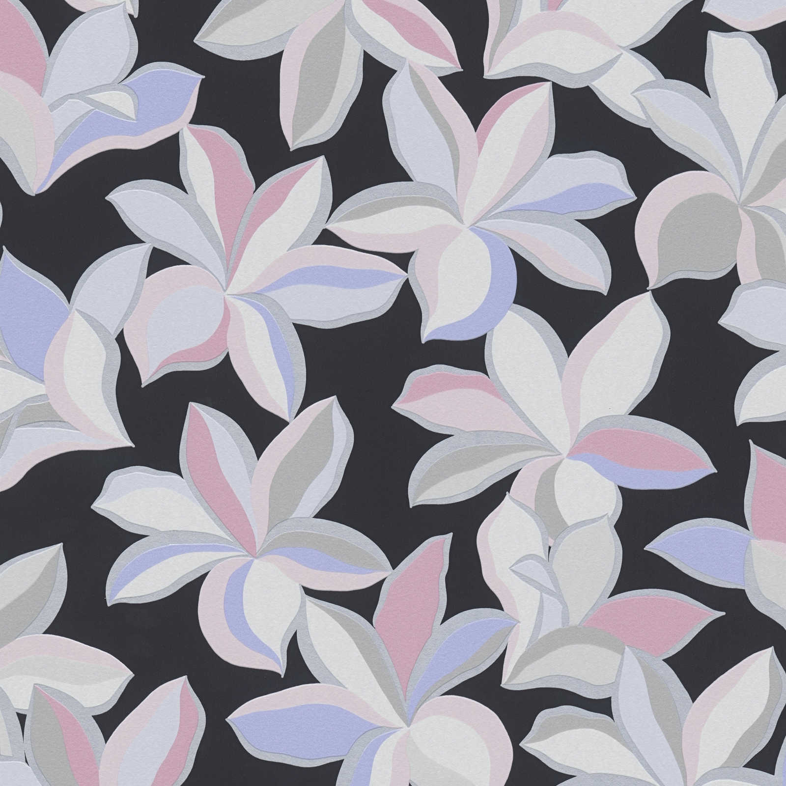 Tapetes ar ziedu rakstu ar spīdīgu efektu un smalku tekstūru, 389081 AS Creation