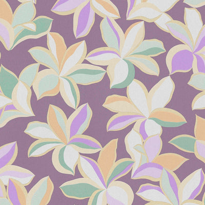 Tapetes ar ziedu rakstu ar spīdīgu efektu, violetā krāsā, 389082 AS Creation