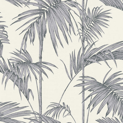 Dabas tapetes Palmu lapas, bambuss - pelēka, sudraba 369192 AS Creation