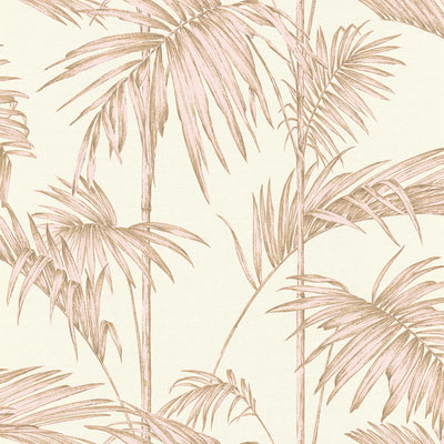 Dabas tapetes Palmu lapas, bambuss - krēma, rozā 369193 AS Creation