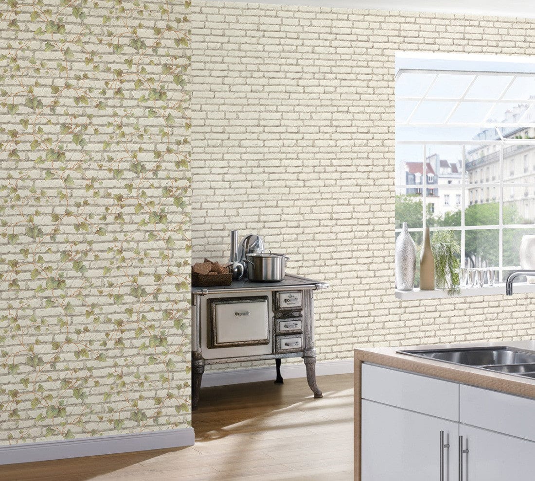 Zaļas tapetes ar ziedu motīviem AS Creation 31942-1 AS Creation