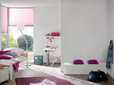 Wallpaper for children's room with dots in shades of grey, 1350353 Without PVC AS Creation