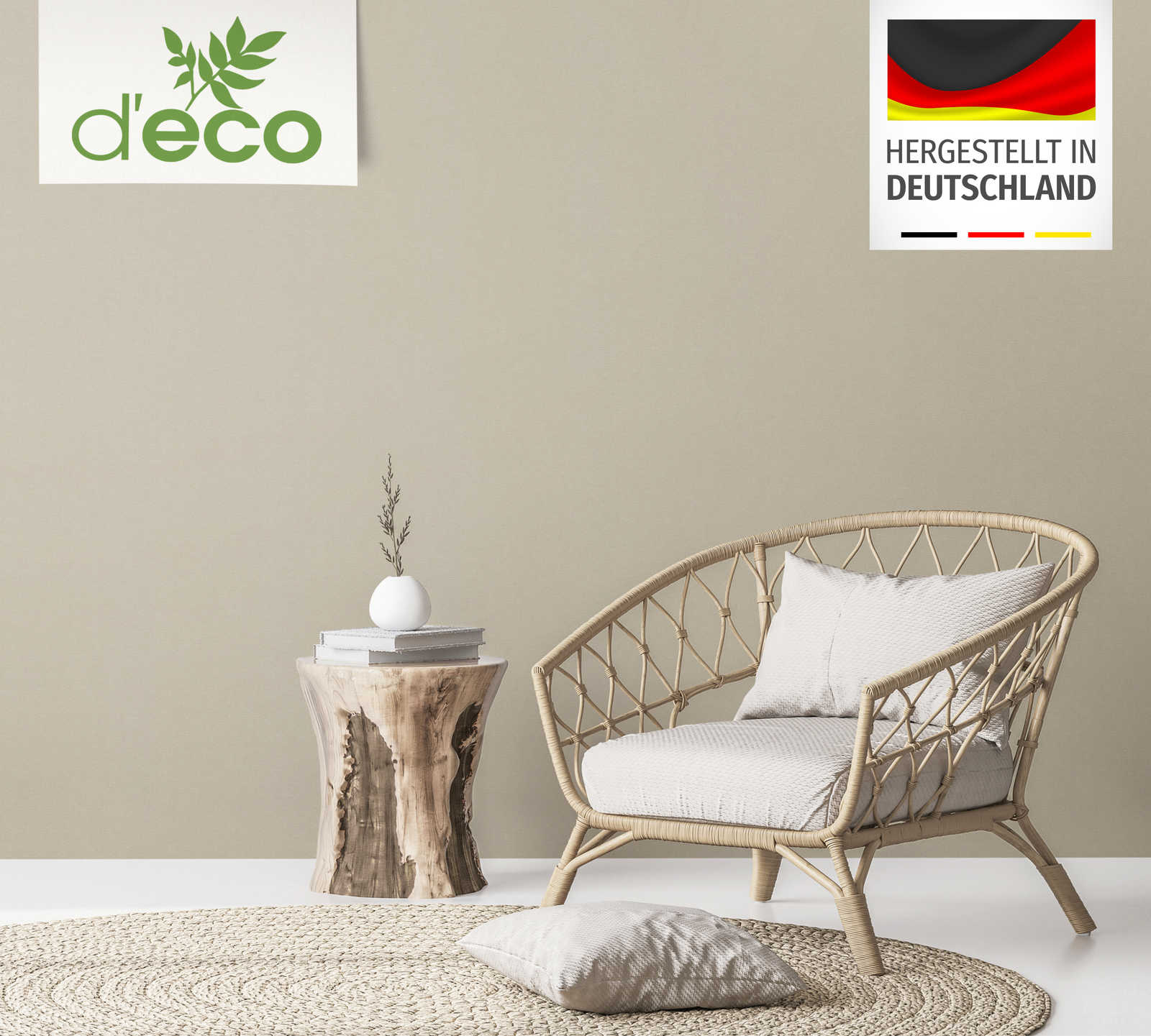 Ekoloģiskas tapetes ar nedaudz spīdīgu punktainu rakstu: bēšā, 386621 AS Creation