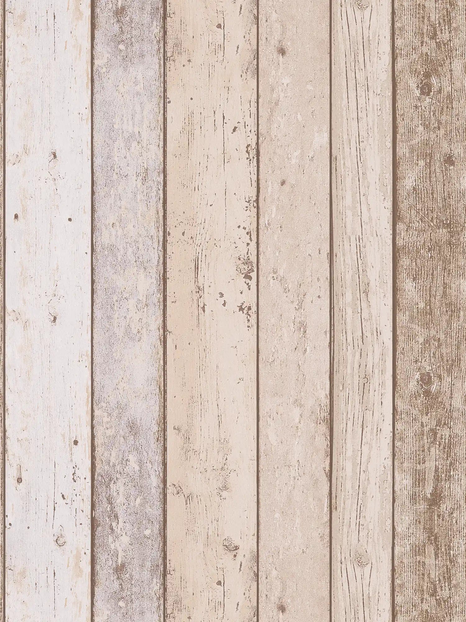 Tapetes: dēļi retro stilā & vintāžas izskats - brūna, bēša - 899910 AS Creation