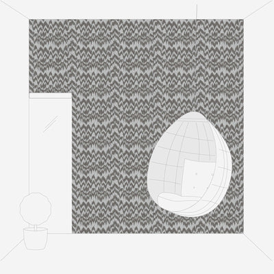 Tapetes etniskā stilā ar metālisku tekstila dizainu - pelēka, metālika, 1310726 AS Creation