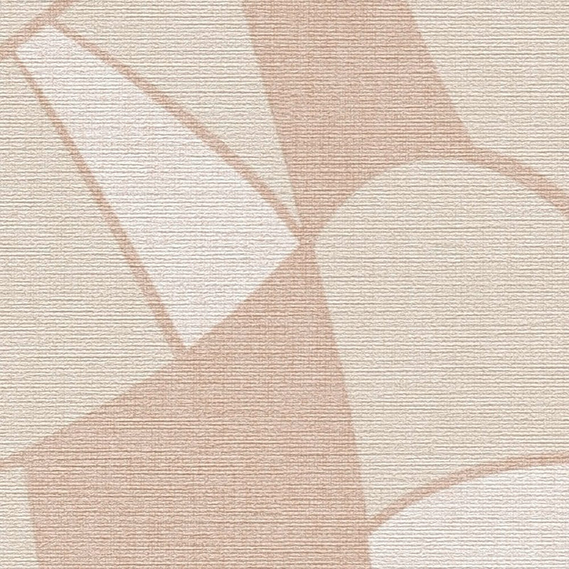 Tapetes ģeometriskā stilā - bēša, krēmkrāsa, 1373424 AS Creation