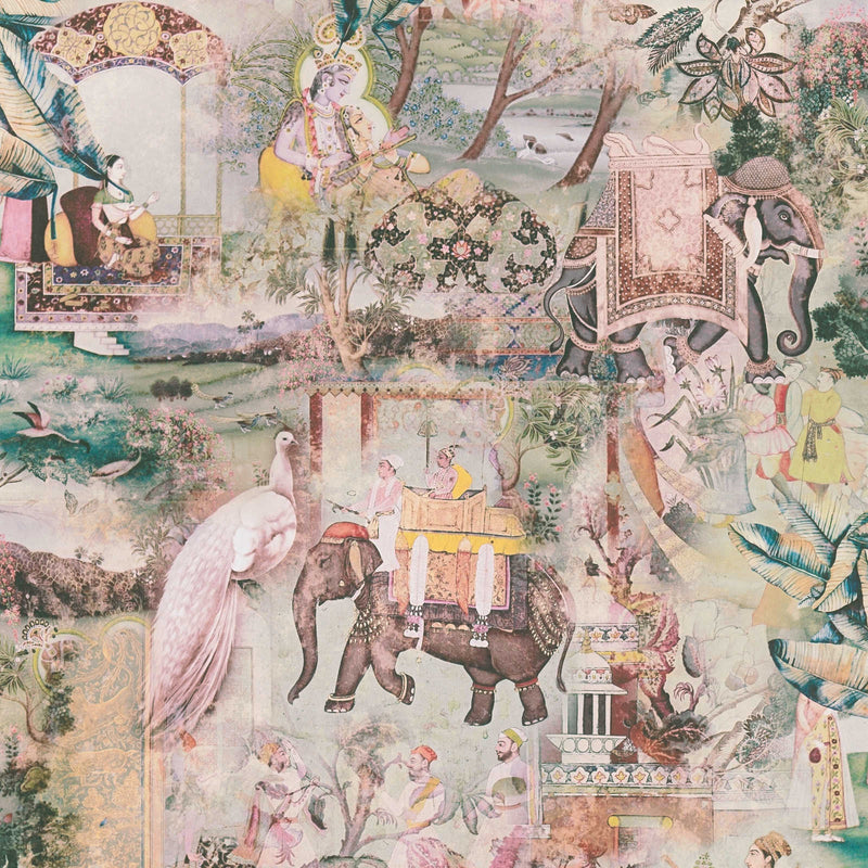 Tapetes Indijas stilā ar vintāžas rakstu - daudzkrāsainas, 1351444 AS Creation