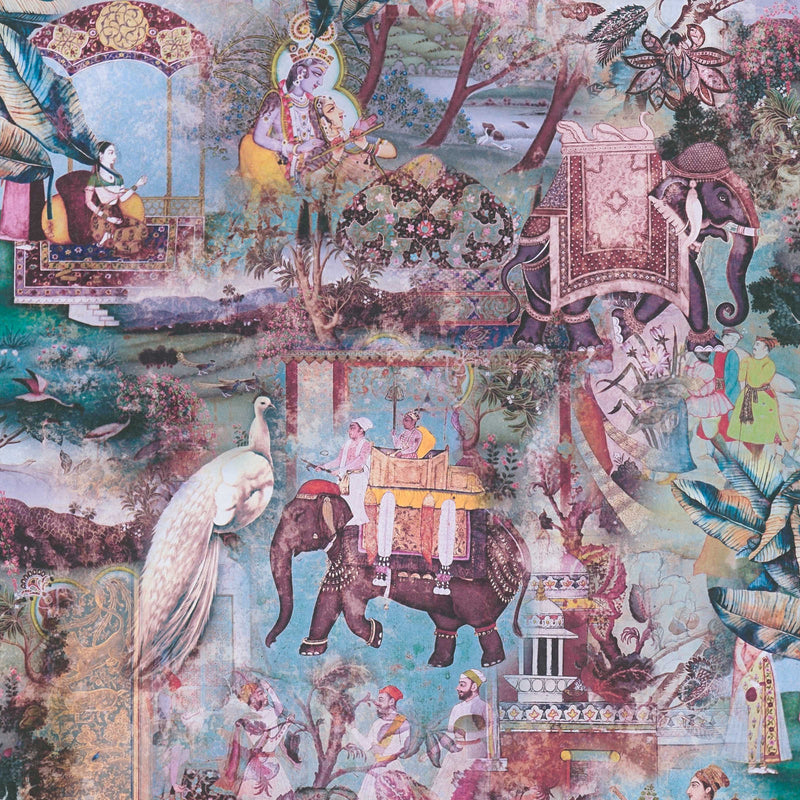 Tapetes Indijas stilā ar vintāžas rakstu - daudzkrāsainas, 1351445 AS Creation