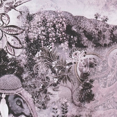 Tapetes Indijas stilā ar vintāžas rakstu - rozā, pelēka, 1351443 AS Creation