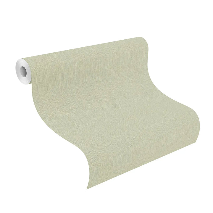 RASCH Wallpaper 2030375 | Light sage shade with a vertical textile texture