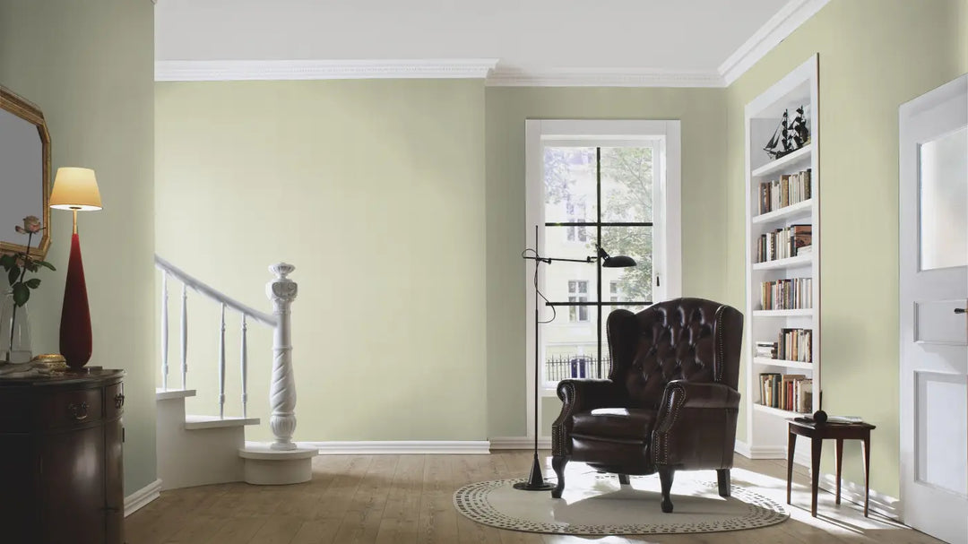 RASCH Wallpaper 2030375 | Light sage shade with a vertical textile texture
