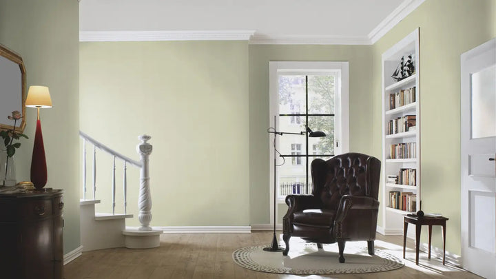 RASCH Wallpaper 2030375 | Light sage shade with a vertical textile texture