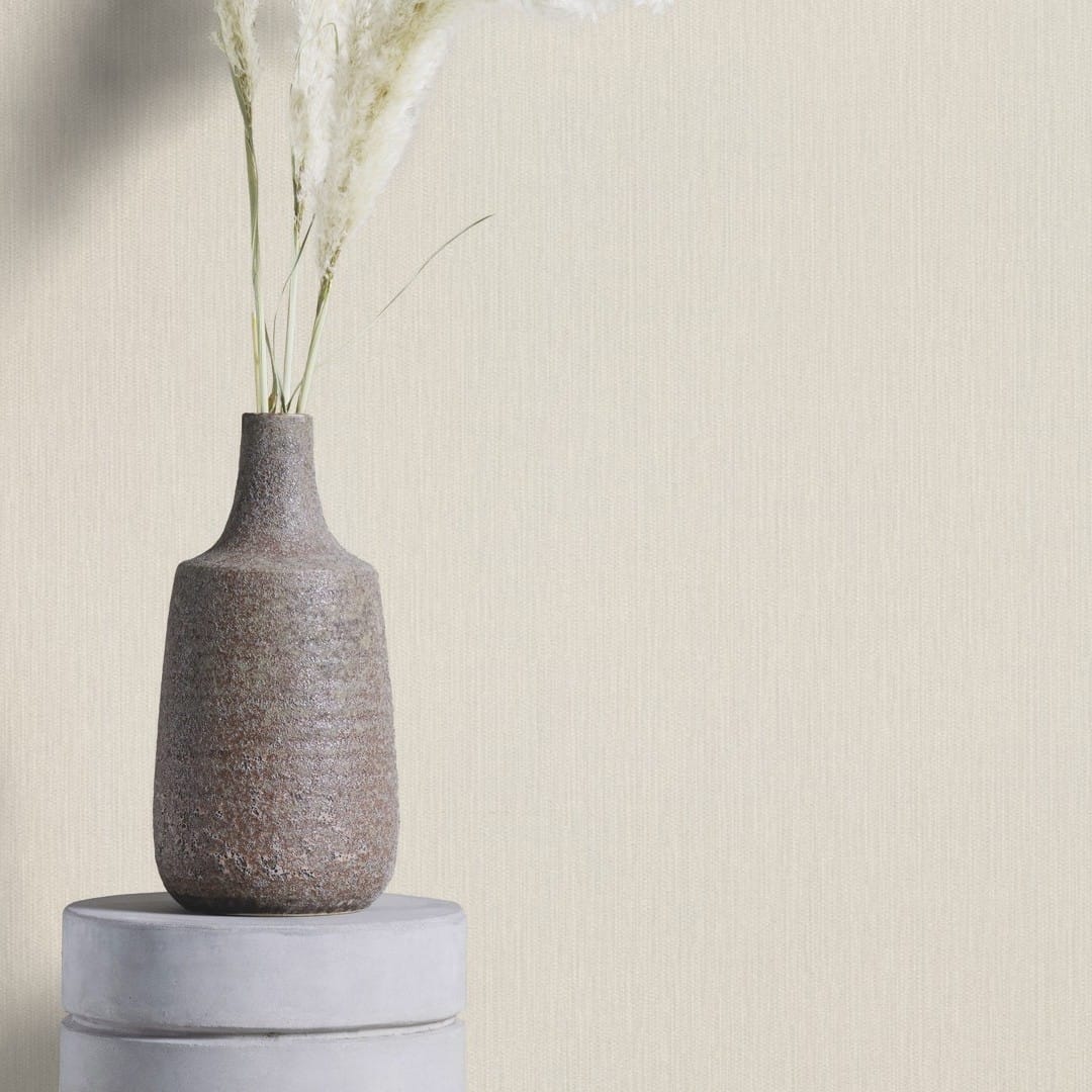 RASCH Wallpaper 2030461 | Ivory shade with a textile texture