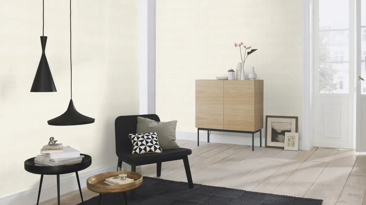 RASCH Wallpaper 2505021 | White shade with a subtle, matt fabric texture