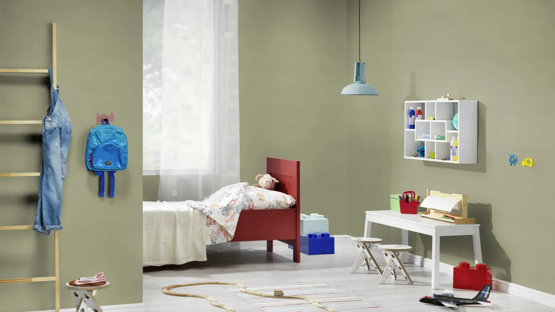 RASCH wallpaper 2510745 | Khaki shade with a subtle fabric texture