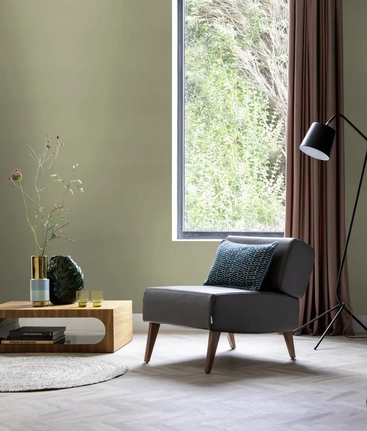 RASCH wallpaper 2510745 | Khaki shade with a subtle fabric texture