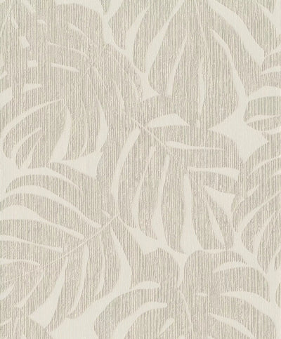 Wallpaper RASCH with exotic leaves in beige, 653106 RASCH