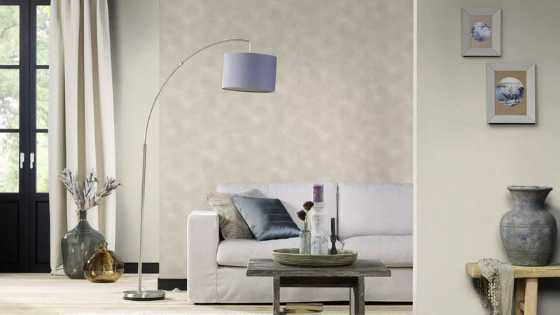 Wallpaper Rasch with geometric pattern and fine glow, taupe, 653939 rasch