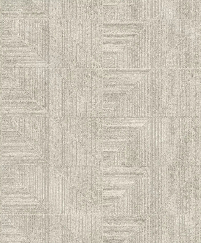 Wallpaper Rasch with geometric pattern and fine glow, taupe, 653939 rasch