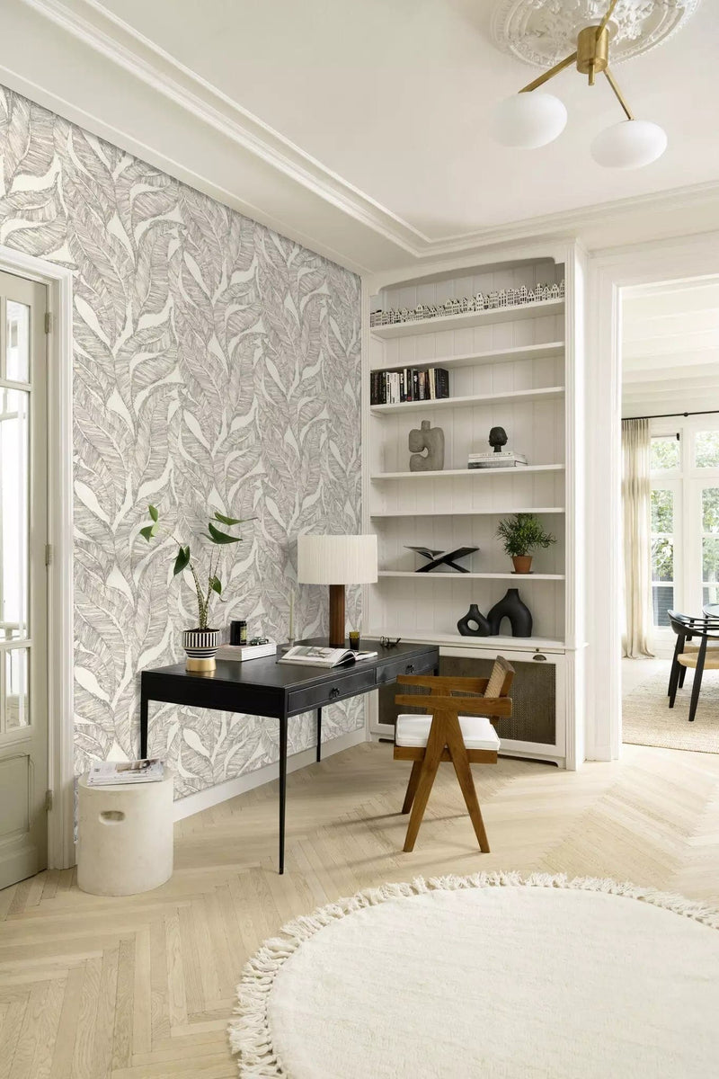 Wallpaper RASCH with leaves in warm tones, 653427, Welcome Home RASCH