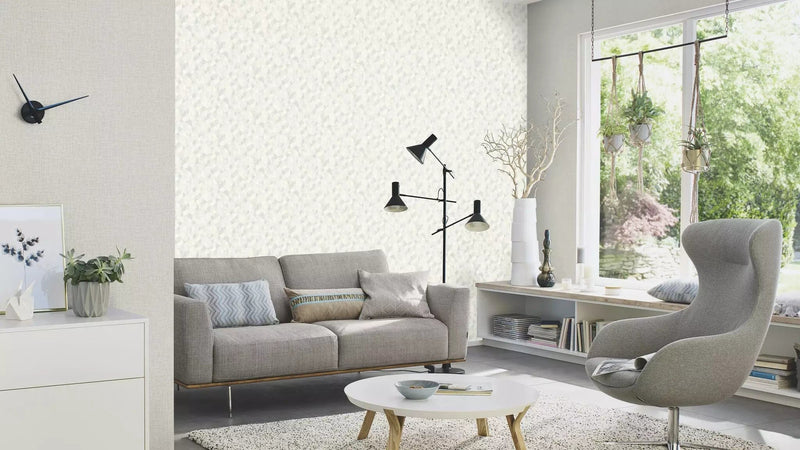 Wallpaper RASCH with fine textile texture, taupe, 653748 RASCH