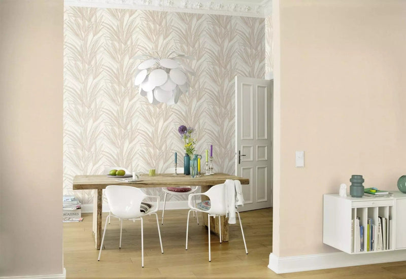 Wallpaper Rasch with grass pattern, beige, 654011, Welcome Home Rasch