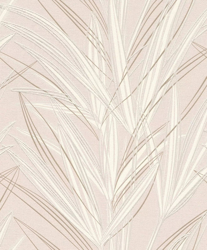 Wallpaper Rasch with grass pattern, pink shades, 654028, Welcome Home Rasch