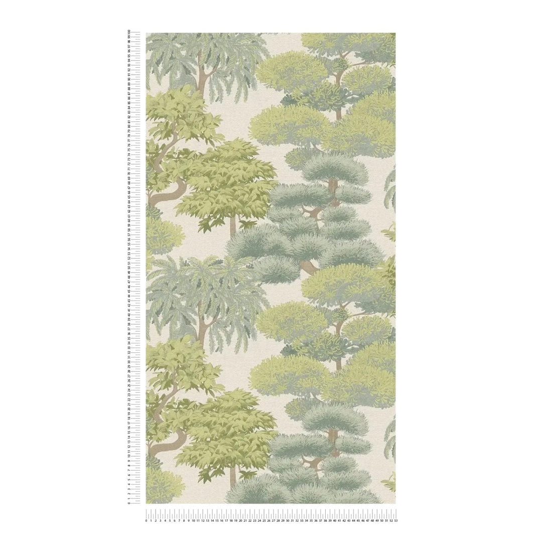 Gaiši Zaļas Tropu Lapu Tapetes (3012075) AS Creation