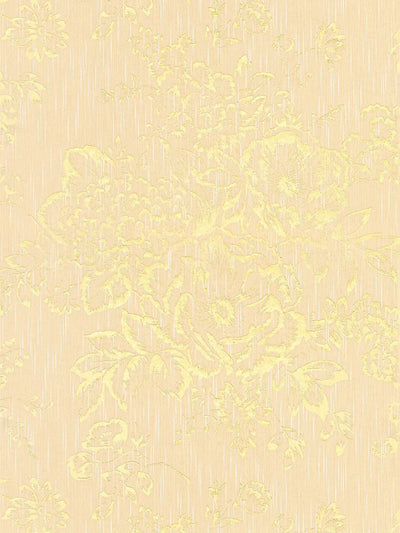 Tekstila ar zelta ziedu rakstu - zelta, krēma - 306573 AS Creation
