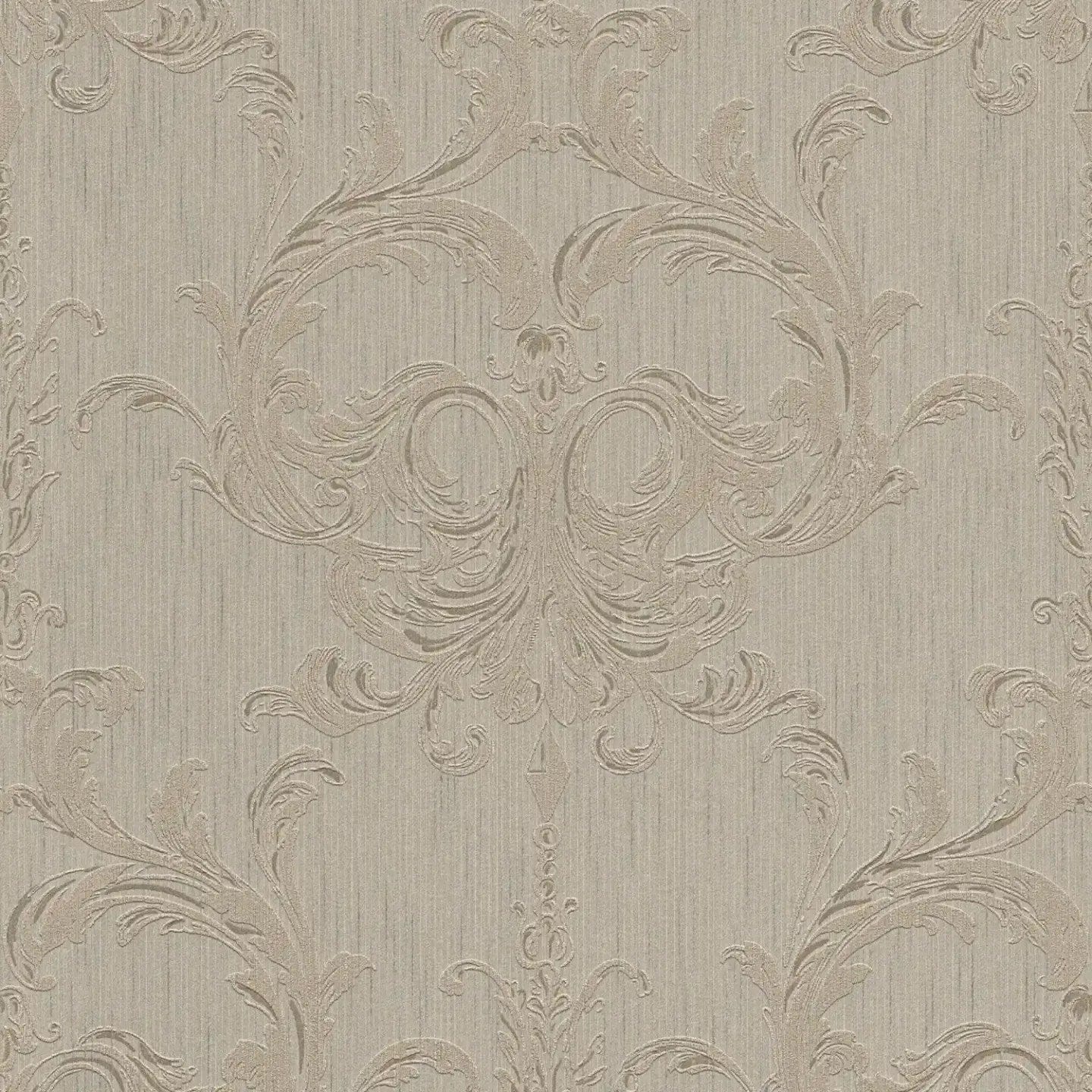 Tekstila tapetes ar klasisku rakstu AS Creation 96196-3 brūnā krāsā AS Creation