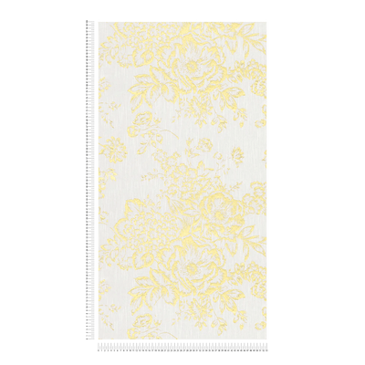 Tekstila tapetes ar zelta ziedu rakstu - zelta, balta - 306571 AS Creation