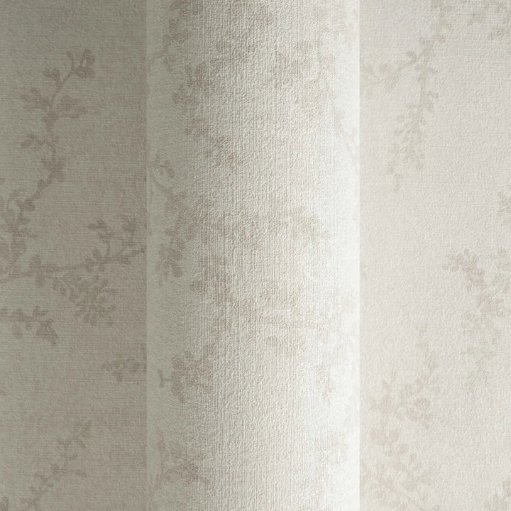 Teksturētas tapetes ar delikātiem lapu vītņiem, krēmkrāsā - 3010566 AS Creation