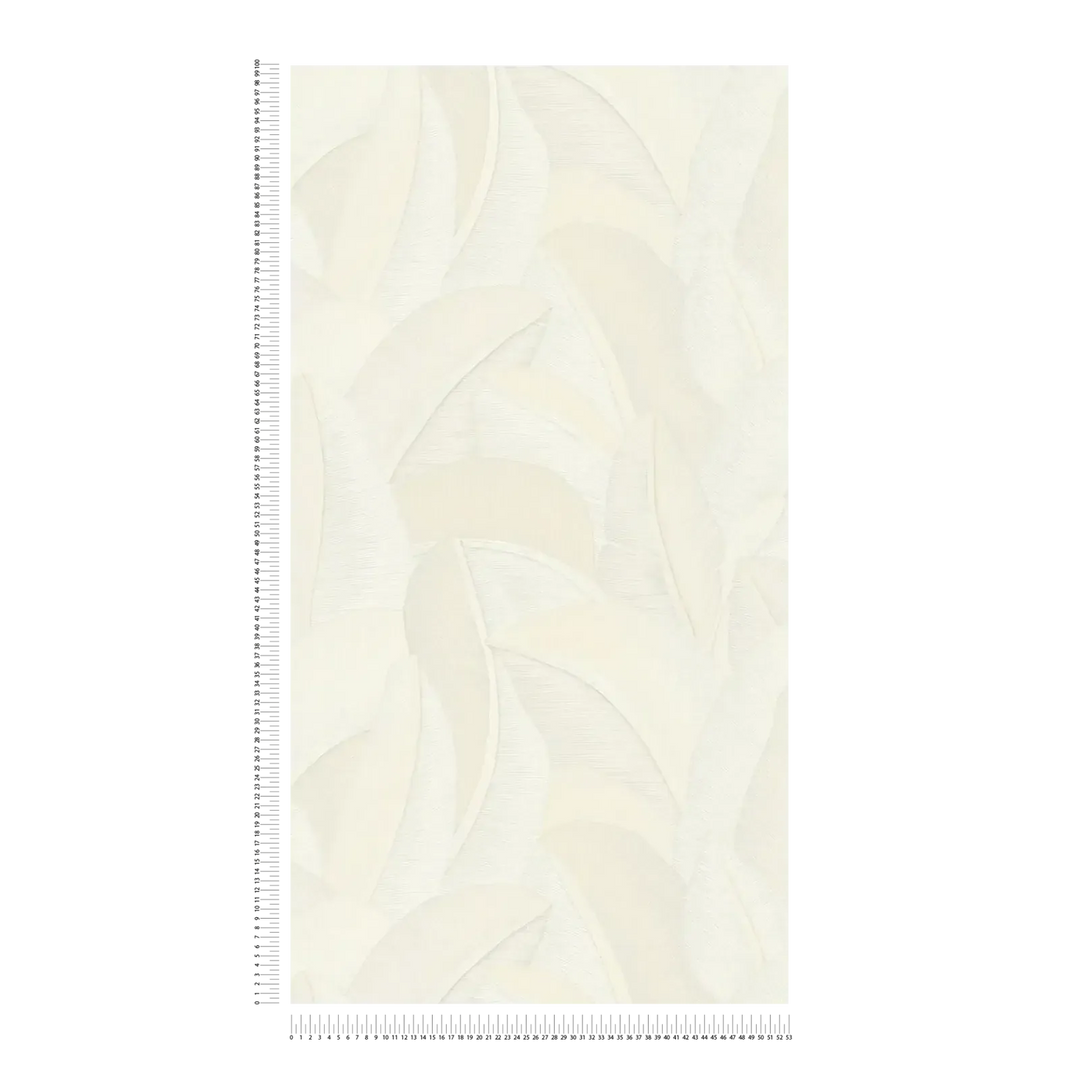 Tapetes ar abstraktu dabas un lapu motīvu - balta, krēmkrāsa - 3007574 AS Creation