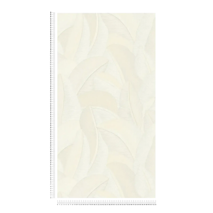 Tapetes ar abstraktu dabas un lapu motīvu - balta, krēmkrāsa - 3007574 AS Creation