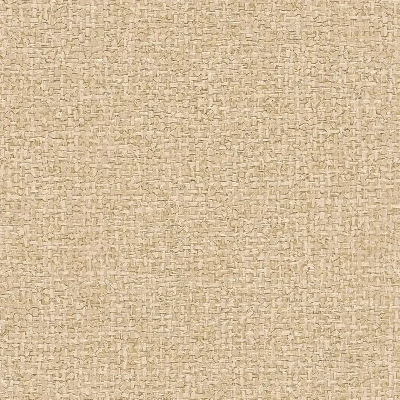 Tuvplāns: bēšas teksturētas tapetes ar tekstilveida faktūru tuvumā. SKU: 3011126, AS Creation.
