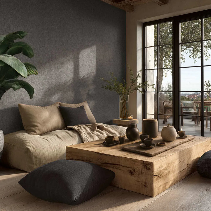 Teksturētas tapetes - tekstūra, kas atgādina audumu, pelēkas - 3011125 AS Creation