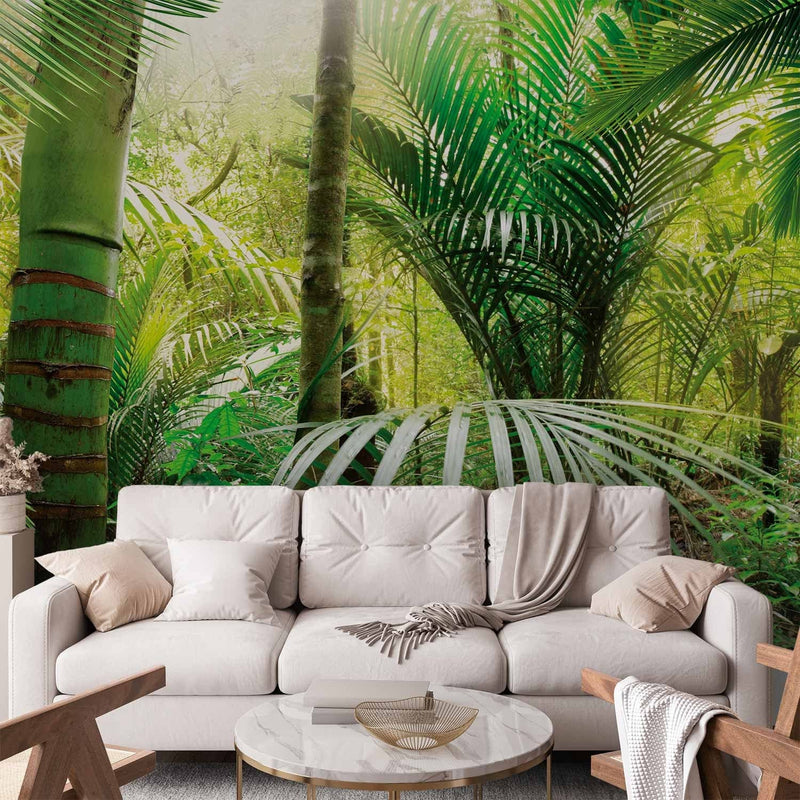 Tropical Wall Murals with fern leaves - Green Avenue - 60098G -Dart