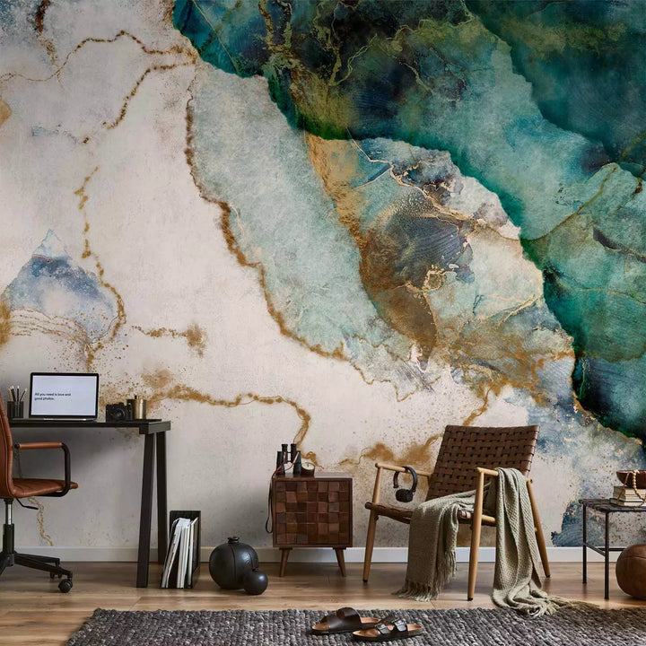 Fototapetes ar abstrakta fonu - Tirkīza melanholija, 142953