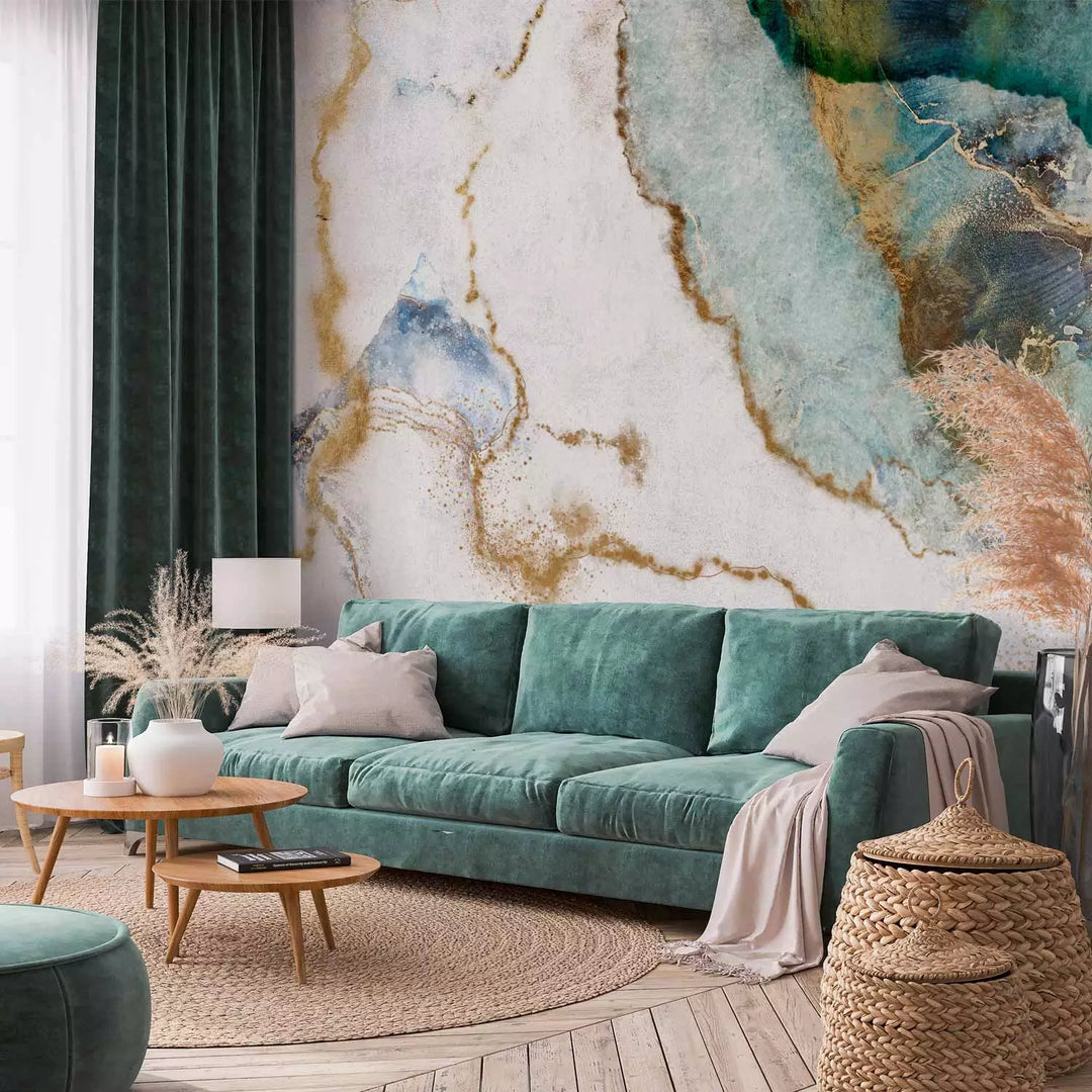 Fototapetes ar abstrakta fonu - Tirkīza melanholija, 142953