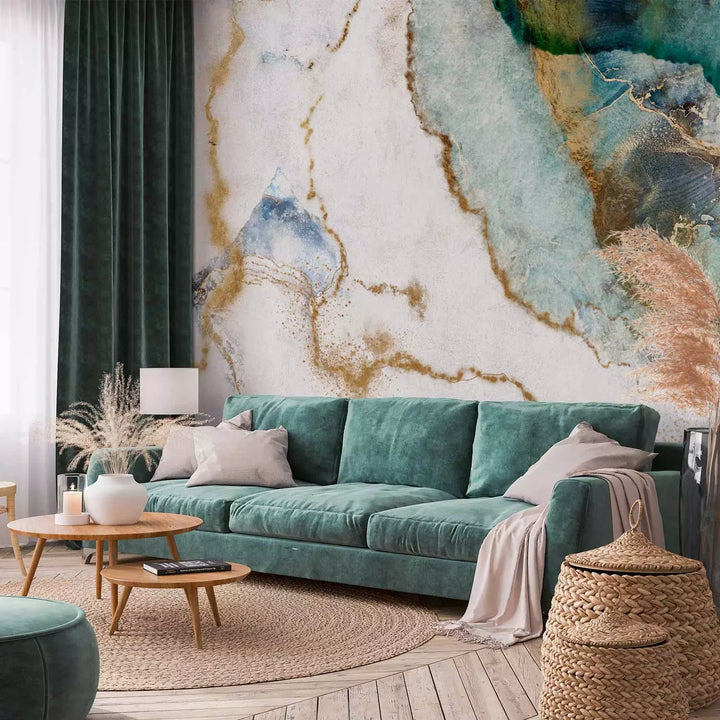 Fototapetes ar abstrakta fonu - Tirkīza melanholija, 142953