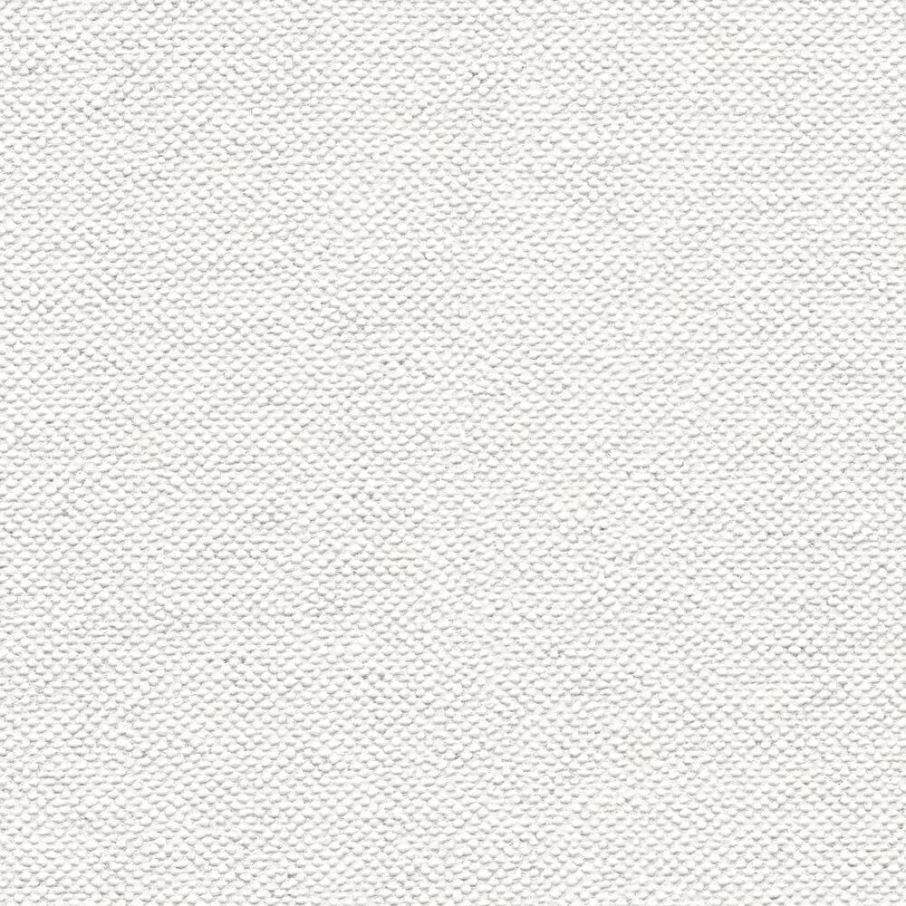 Close-up: versatile white wallpaper with fabric pattern and embossing. SKU: 3010705, AS Creation.