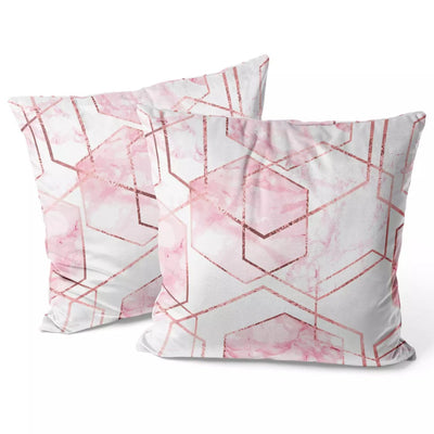 Velor pillowcases - geometric composition glamor style, 147037 g -art