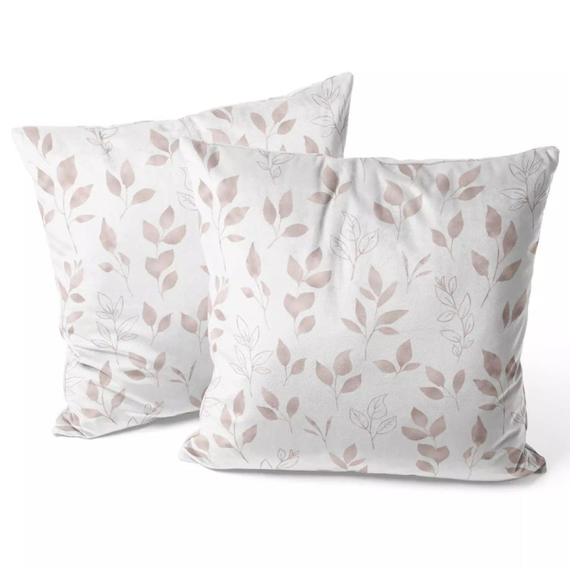 Velor pillowcases - a minimalist flower pattern on white, 147101 g -art