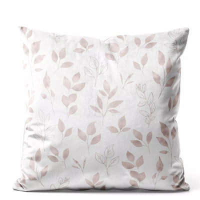 Velor pillowcases - a minimalist flower pattern on white, 147101 g -art