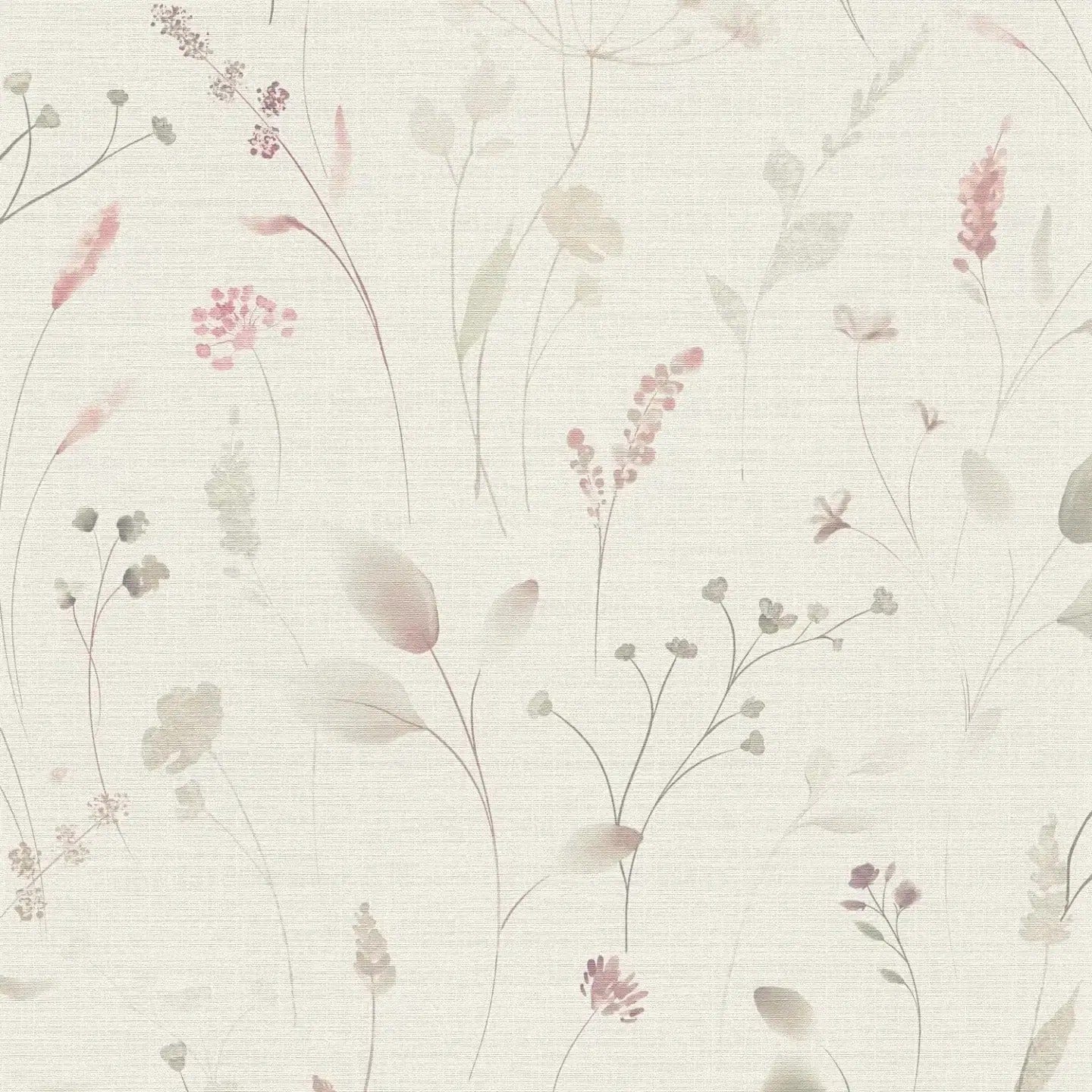 Tuvplāns: vides draudzīgas matētas tapetes ar ziediem un zāles faktūru. SKU: 3012227, AS Creation.