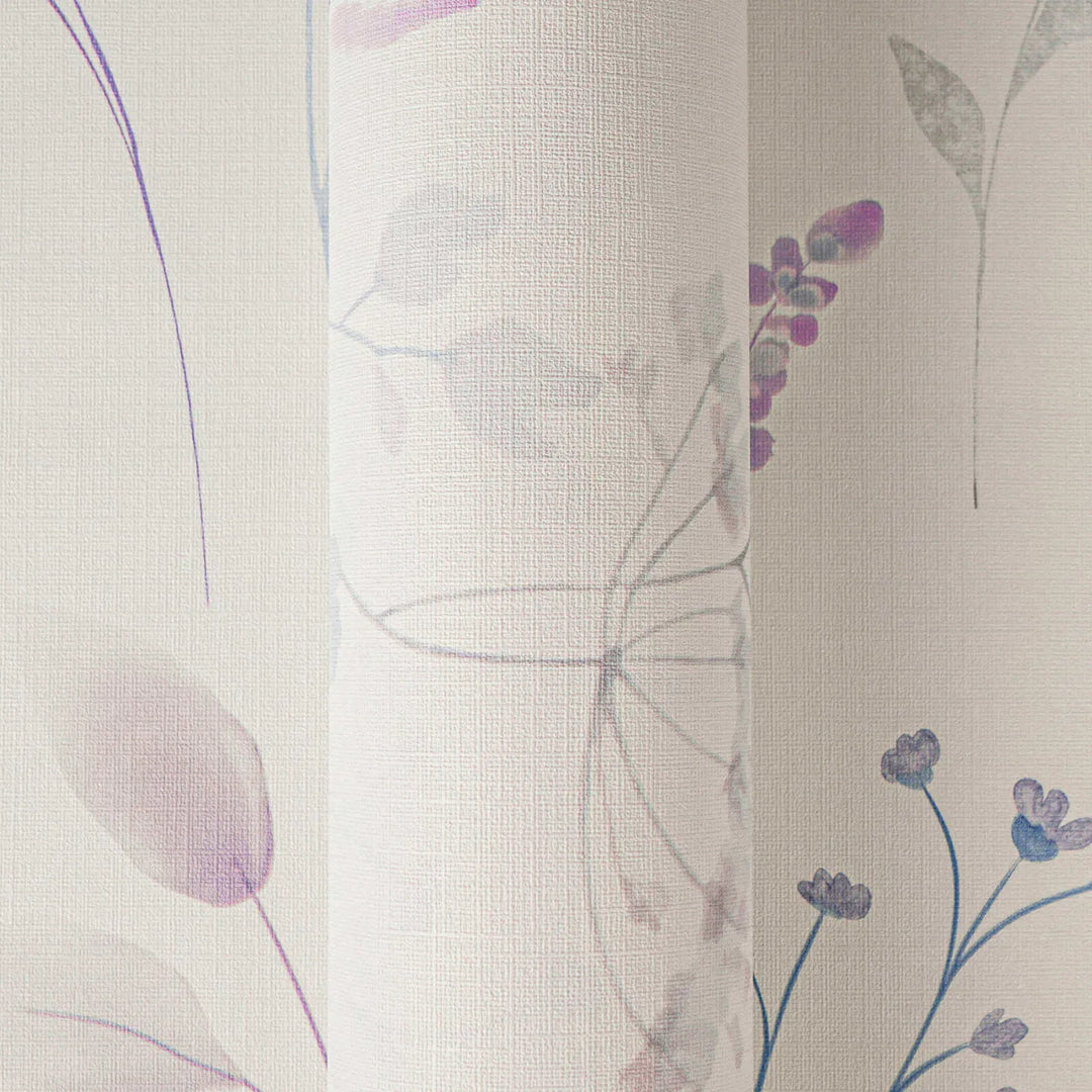 Jautras tapetes ar ziediem un augiem | balta, violeta, 3012226 AS Creation