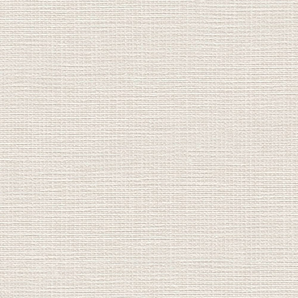 Vienkrāsainas flizelīna tapetes ar lina tekstūru: krēmkrāsā, 389021 AS Creation