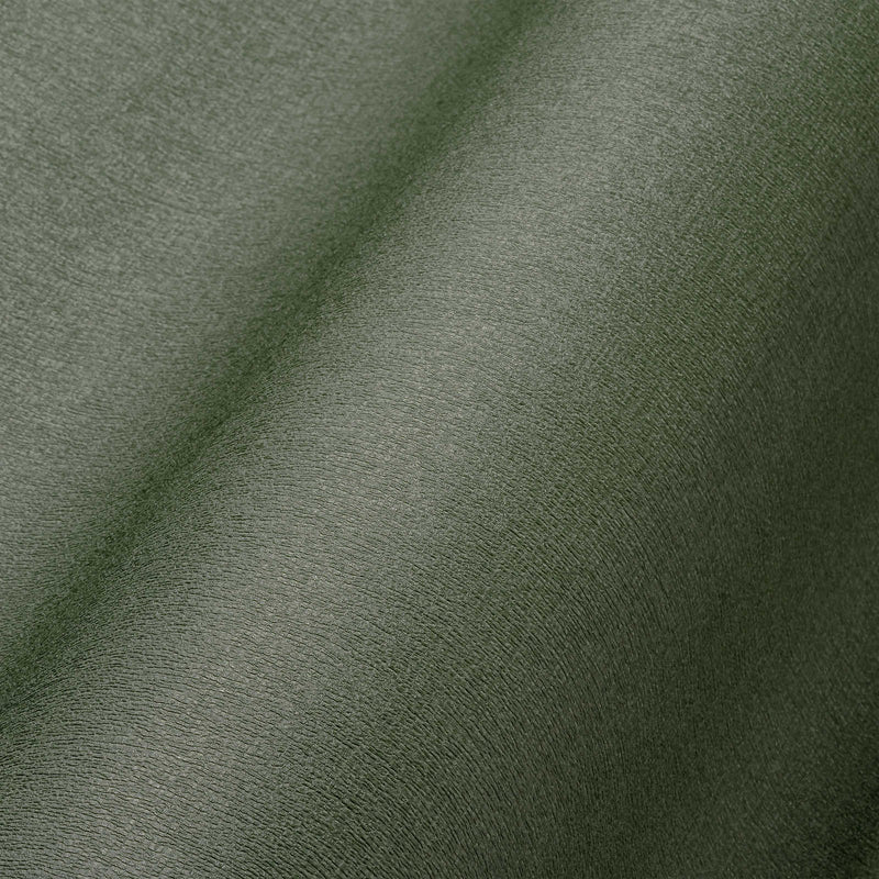 Vienkrāsainas matētas tapetes ar tekstūru tumši zaļā krāsā, 1376727 AS Creation