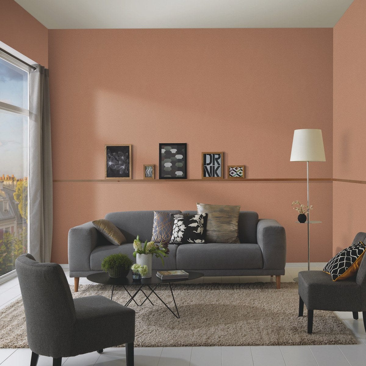 Vienkrāsainas matētas tapetes bronzas krāsā, Erismann - 3742514 Erismann